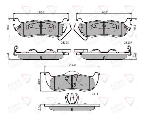 Pastillas Freno Nissan Armada 2004-2015 Trasero Foto 2