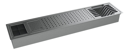 Escorredor Embutir / Sobrepor Calha Inox Úmida 90cm Inox