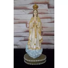 Nossa Senhora De Fátima C/ Detalhe Em Pérolas