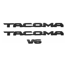 Emblema Letras Tacoma Y V6 Negro + Regalo Trd 2006 + 2023
