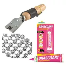 Kit Maquina P/ Riscar Frisar Chinelo E Pneus 220v E Strass