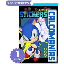 Block De 250 Stickers Sonic Artículo Fiesta Son0h1
