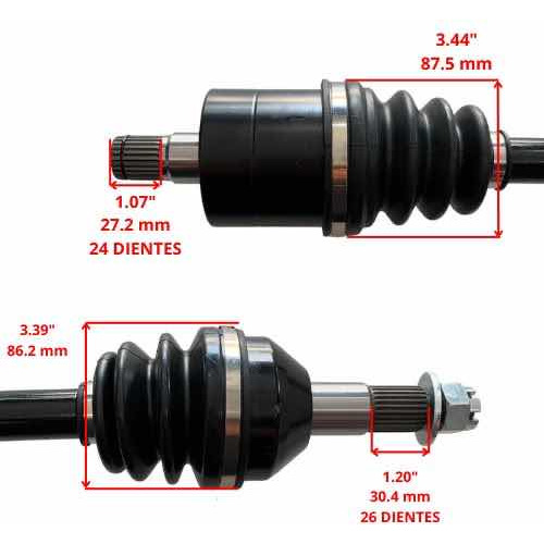 Ejes/flechas Traseras Can Am Outlander 800r Efi 2009-2012 Foto 4