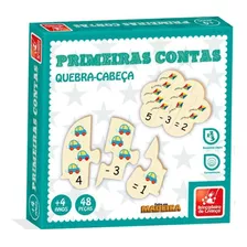 Quebra Cabeça Primeiras Contas Infantil Em Madeira + 4 Anos