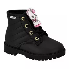 Bota Feminina Infantil Cano Curto Ursinho Fofo Original