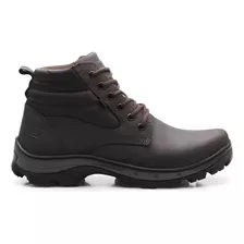 Bota Botina Coturno Segurança Gogowear Piker Rs Couro Café 