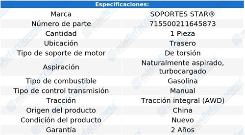 Soporte Motor Trasero 9-2x H4 2.5l Turbo 05-06 Foto 2