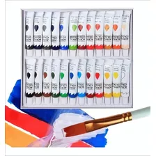 24 Colores Pintura Acrílica Profesional Acuarela 12ml/ Tubo