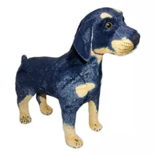 Bicho De Pelucia Cachorro Realista Rottweiler Decoração