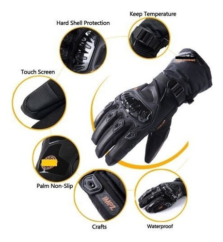 Guantes Impermeables Y Trmicos Con Protecciones Motociclism Foto 4