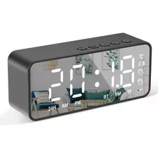 Reloj Despertador Digital C/bocina/bluetooth/radio Fm Color Negro