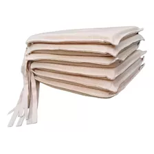 Almohadones Para Silla Chenille Antimancha C/ Cierre Pack X6