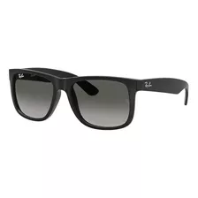 Óculos De Sol Feminino E Masculino Justin Classic Preto Cor Da Lente Cinza Ray-ban