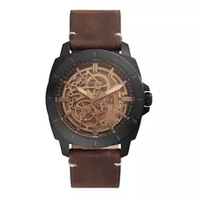 Reloj Para Caballero Fossil Automatico Modelo Bq2429 Color De La Correa Marrón