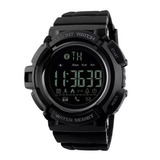 Reloj Tactico Militar Bluetooth Nt20 Sumergible Nictom Color De La Malla Negro