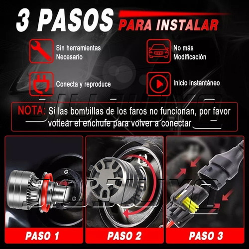 Para Nissan Versa 2020-2023 Kit De Focos Led H11 H9 40000lm Foto 8