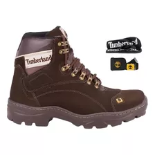 Bota Masculina 100% Couro Timberland Palmilha Gel +brindes