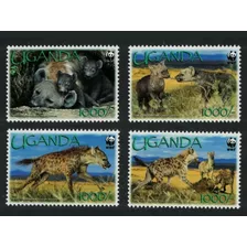 2008 Wwf Fauna- Hiena- Animales Salvajes- Uganda ( Sellos)