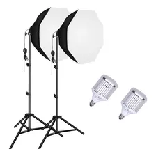 Kit De Iluminação Com Octabox Para Estúdio Nicefoto Kt-1306