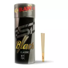 Raw Cones Classic Black 1-1/4 Tamano | Paquete De 50 | Papel