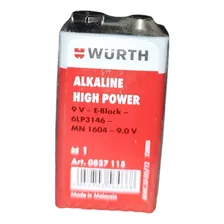 Pila 9v Alcalina High Power Wurth