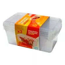 Cajas Organizador X12 Multiuso Zapatos Con Tapa Cajonera Color Transparente