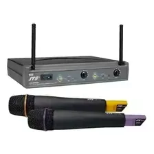 Microfonos Inalamb Jts Us8002d-mh750 Set X 2 Para Cantar Color Negro