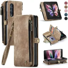 Funda Marron Tipo Cartera Galaxy Z Fold 3 5g Defencase 