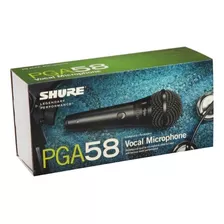 Microfone Shure Pg Alta Pga58-lc Dinâmico Cardioide Cor Preto