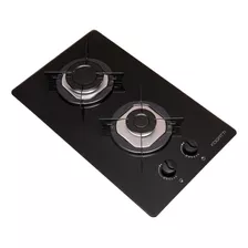 Cooktop 2 Bocas Fogatti Preto Mesa Em Vidro Inox