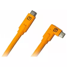 Cable Tetherpro Usb-c A Usb-c De Ángulo Recto Naranja