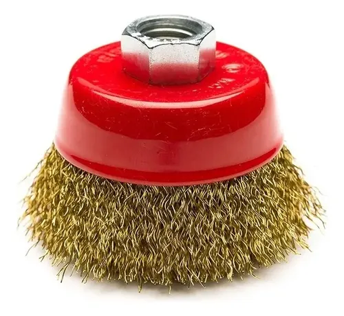 Cepillo Copa Acero Amoladora Angular Bremen 65mm Rizad 3254 Color Amarillo