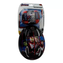 Avengers Combo Casco Y Rodilleras Para Niños