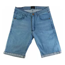 Bermuda De Jeans Chupín Elastizada Hombre