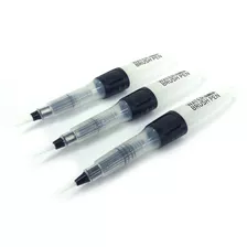 Set De 3 Pinceles Acuarela Sinoart Con Deposito Waterbrush