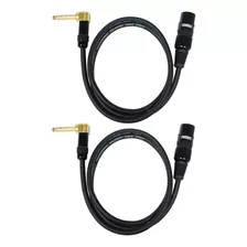 Audio2000's C14006bp2 - Cable De Ngulo Recto Trs (2 Unidades
