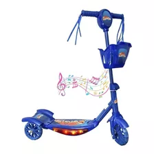 Scooter Con Canasta Niños Luces Y Sonidos Juguete Infantil 