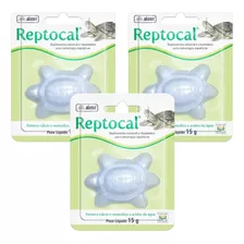 3un - Alcon Reptocal De Cálcio 15g Para Tartarugas Aquáticas