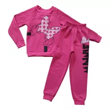 Conjunto Infantil Moleton Inverno Barbie Minnie Flanelado