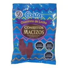 Bolsa X 50 Conejitos Macizos Chocolate De Leche Costa 175g