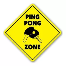 Señales - Signjoker Ping Pong Zone Sign Table Tennis Ba