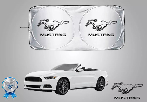 Cortina Cubresol Ventosas Con Logo Auto Ford Mustang 2020 Foto 7