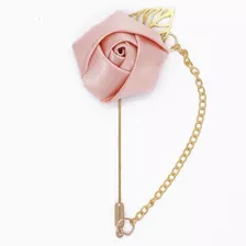 Broche Lapela Terno Noivo Padrinho Casamento Flor De Cetim 