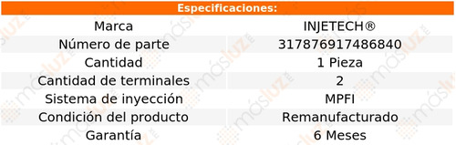 1- Inyector Combustible Ranger 3.0lv6 1999/2000 Injetech Foto 3