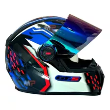 Capacete Gt5 C/ Narigueira + Viseira Camaleão Fw3 