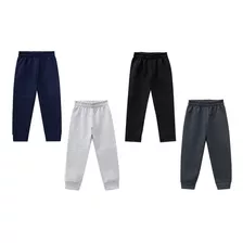 Kit 2 Calça Moletom Flanelado Punho Tam 10 Ao 16 Kyly Oferta