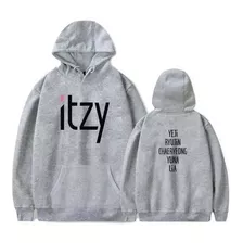 Blusa Moletom Itzy K-pop Integrantes Banda Capuz Bolso