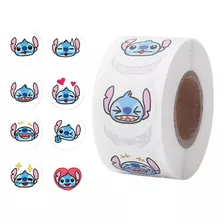 Rollo Sticker 500 Unidades Stitch