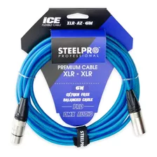 Cable Xlr 6m Balanceado Profesional Macho - Hembra Steelpro