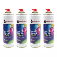 Spray Brilha Balão Bexiga 300ml Kit 4 Unidades Promoção